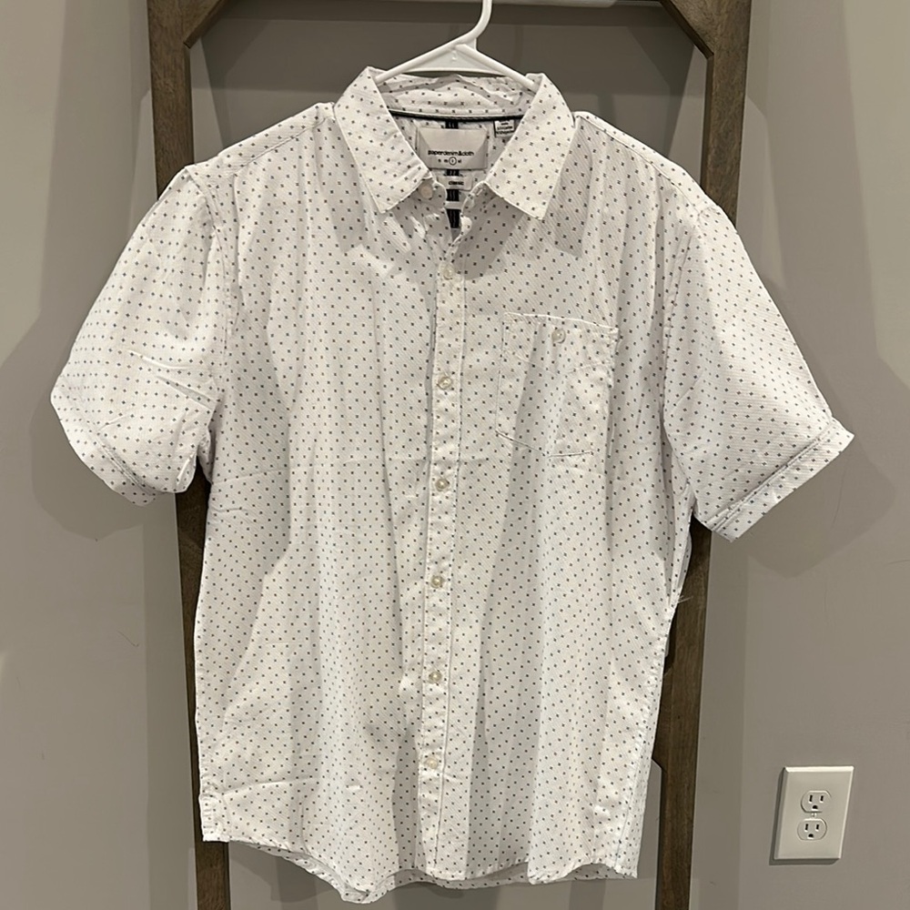 Paper Denim & Cloth White Casual Button Down Shirt